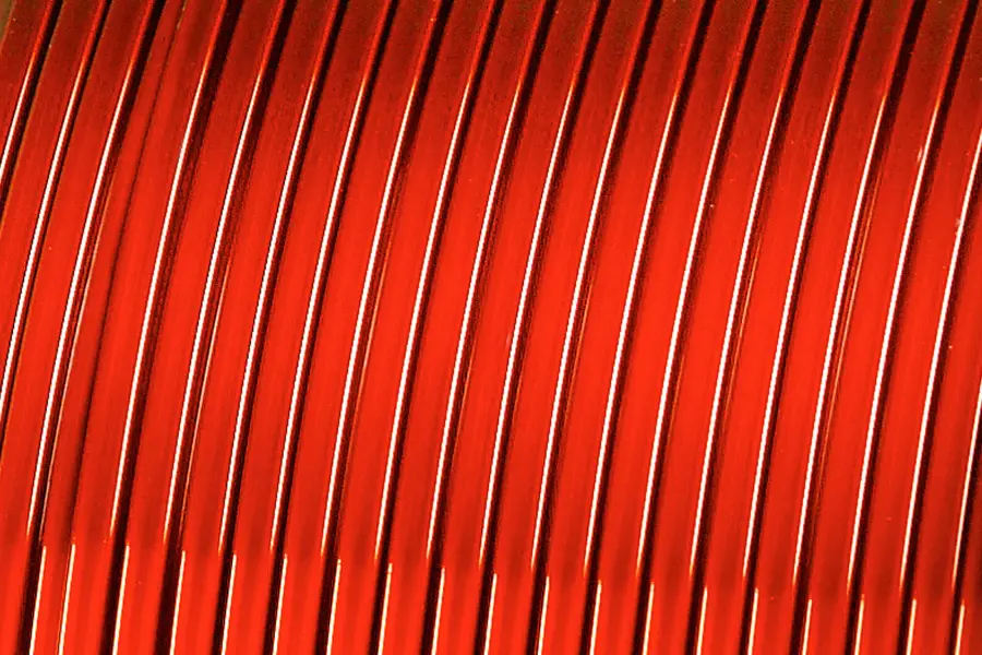 Enamelled copper flat wire